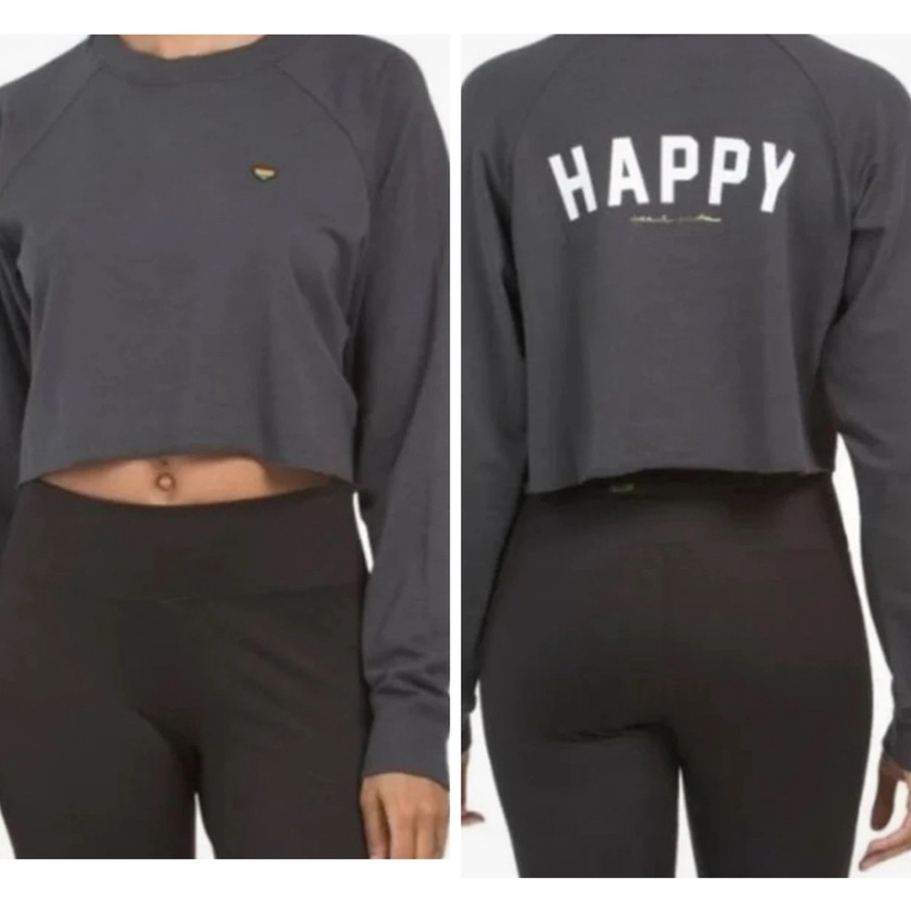 Spiritual Gangster Happy Izzy Crop Sweatshirt in Gray Size XL
NWT
